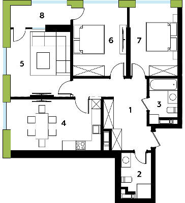3-кімнатна 89.97 м² в ЖК Madison Gardens від 24 512 грн/м², м. Бровари