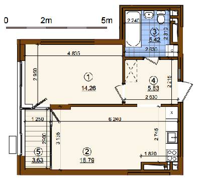 1-комнатная 47.93 м² в ЖК Варшавский Микрорайон от 19 000 грн/м², Киев