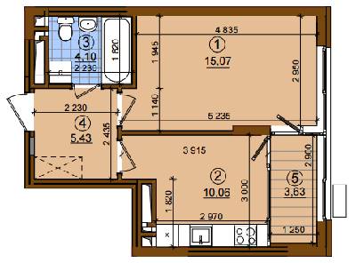 1-комнатная 38.29 м² в ЖК Варшавский Микрорайон от 19 000 грн/м², Киев