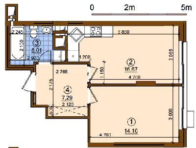 1-комнатная 43.07 м² в ЖК Варшавский Микрорайон от 19 000 грн/м², Киев