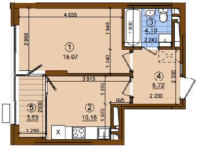 1-комнатная 38.7 м² в ЖК Варшавский Микрорайон от 19 000 грн/м², Киев