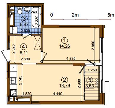 1-комнатная 48.26 м² в ЖК Варшавский Микрорайон от 19 000 грн/м², Киев