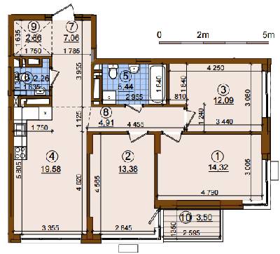 3-кімнатна 82.95 м² в ЖК Варшавський Мікрорайон від 19 747 грн/м², Київ