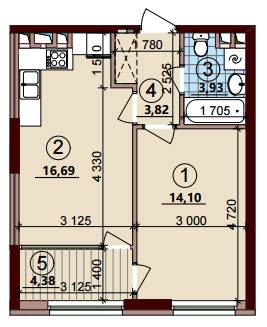 1-комнатная 42.92 м² в ЖК Варшавский Плюс от 18 950 грн/м², Киев