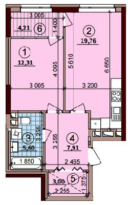 1-комнатная 52.79 м² в ЖК Варшавский Плюс от 18 950 грн/м², Киев