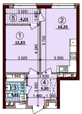 1-комнатная 46.66 м² в ЖК Варшавский Плюс от 18 950 грн/м², Киев