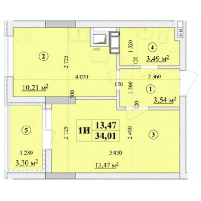 1-кімнатна 34.01 м² в ЖК Будинок на Волошина від 27 400 грн/м², Київ