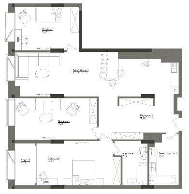 3-кімнатна 130.27 м² в ЖК Washington Concept House від 58 362 грн/м², Київ