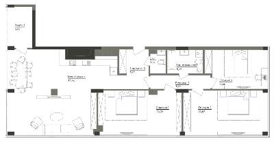 3-кімнатна 139.46 м² в ЖК Washington Concept House від 59 802 грн/м², Київ