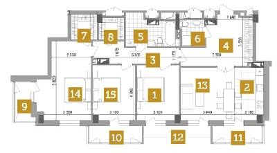 3-комнатная 120.2 м² в ЖК West House от 32 550 грн/м², Киев