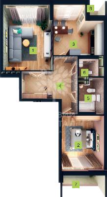 2-кімнатна 69.26 м² в ЖК Лісовий квартал від 16 900 грн/м², м. Бровари
