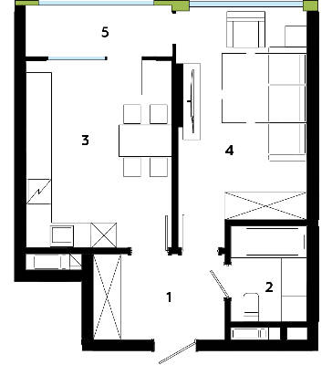 1-кімнатна 44.44 м² в ЖК Madison Gardens від 14 300 грн/м², м. Бровари
