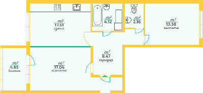2-комнатная 67.33 м² в ЖК LaLaLand от 20 500 грн/м², Киев