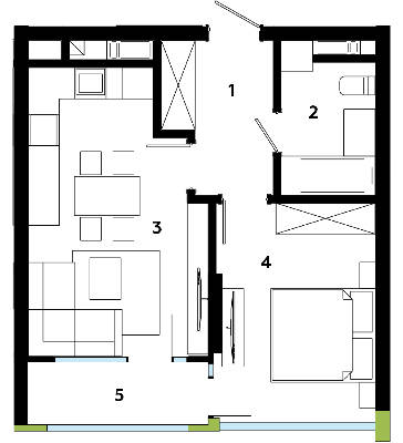 1-кімнатна 48.72 м² в ЖК Madison Gardens від 16 357 грн/м², м. Бровари