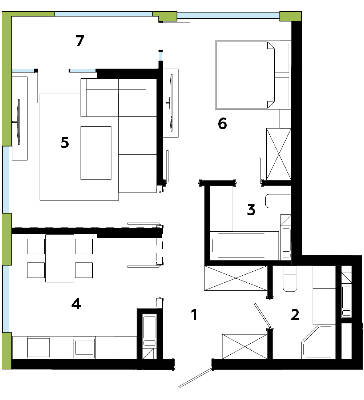 2-кімнатна 62.65 м² в ЖК Madison Gardens від 19 401 грн/м², м. Бровари