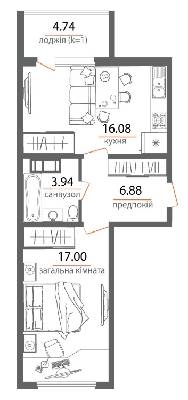 1-комнатная 48.64 м² в ЖК Welcome Home на Стеценко от 30 000 грн/м², Киев