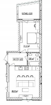 1-кімнатна 38 м² в ЖК Панорама від 22 000 грн/м², Київ