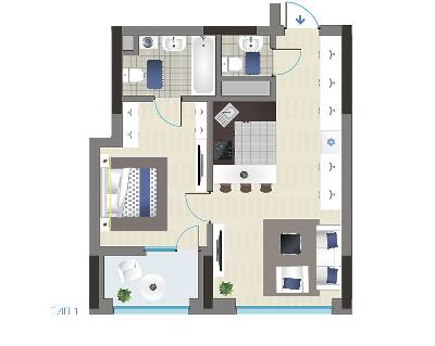 1-комнатная 46.4 м² в ЖК Славутич 2.0 от 32 000 грн/м², Киев