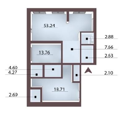Приміщення вільного призначення 41.88 м² в ЖК Камертон від забудовника, Київ