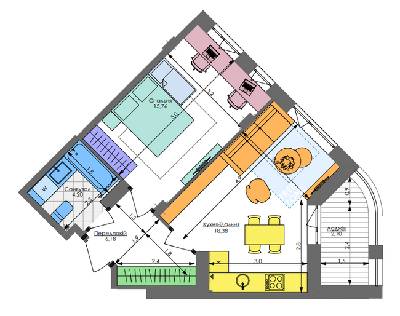 1-комнатная 46.62 м² в ЖК Respublika от 26 510 грн/м², Киев