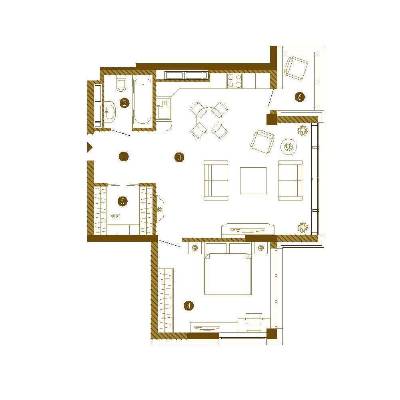 1-комнатная 63.19 м² в ЖК Obolon Residences от 51 350 грн/м², Киев