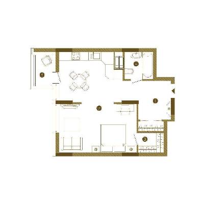 Студия 52.28 м² в ЖК Obolon Residences от 51 350 грн/м², Киев