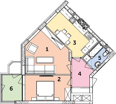2-кімнатна 55.11 м² в ЖК Лісова казка від забудовника, Київ