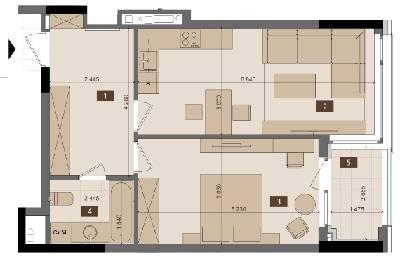 1-кімнатна 54 м² в ЖК Tetris Hall від 149 250 грн/м², Київ