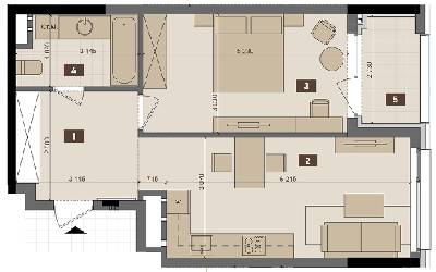 1-кімнатна 51.99 м² в ЖК Tetris Hall від 106 000 грн/м², Київ