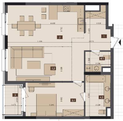 2-комнатная 84.1 м² в ЖК Tetris Hall от 149 250 грн/м², Киев