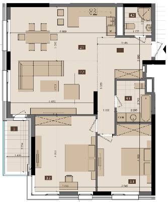 2-комнатная 99.9 м² в ЖК Tetris Hall от 149 250 грн/м², Киев