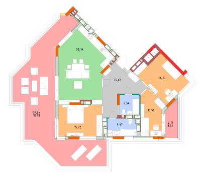 3-кімнатна 122.38 м² в ЖК На Прорізній від забудовника, смт Гостомель
