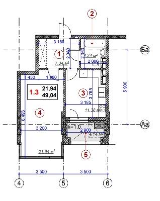 1-комнатная 49.04 м² в ЖК Ярославов Град от 43 150 грн/м², Киев
