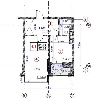 1-комнатная 52.36 м² в ЖК Ярославов Град от 58 190 грн/м², Киев