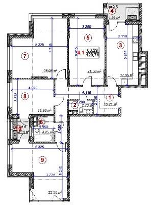 4-комнатная 129.71 м² в ЖК Ярославов Град от 43 150 грн/м², Киев