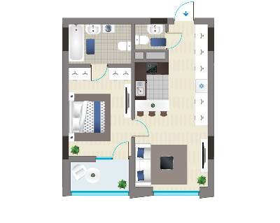 1-комнатная 49.25 м² в ЖК Славутич 2.0 от 32 000 грн/м², Киев