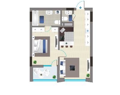 1-комнатная 49.68 м² в ЖК Славутич 2.0 от 32 000 грн/м², Киев