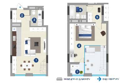 1-комнатная 74.1 м² в ЖК Славутич 2.0 от 21 000 грн/м², Киев