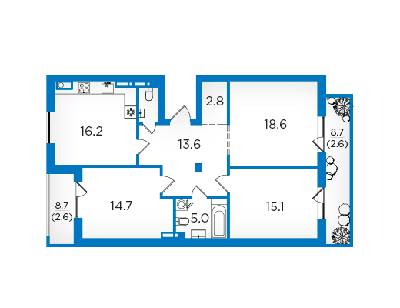 3-кімнатна 92.4 м² в ЖК Scandia від 16 500 грн/м², м. Бровари