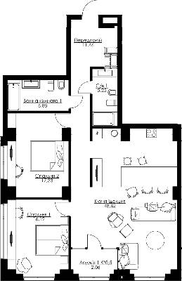 3-кімнатна 107.72 м² в ЖК Resident Concept House від 69 600 грн/м², Київ