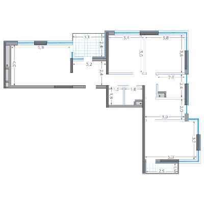 3-комнатная 109.57 м² в ЖК Заречный от 25 150 грн/м², Киев