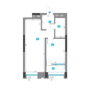 1-кімнатна 48.22 м² в ЖК Славутич від 28 050 грн/м², Київ