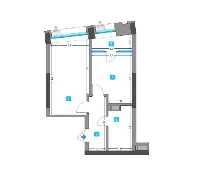 1-кімнатна 40.82 м² в ЖК Славутич від 27 800 грн/м², Київ