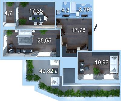 2-комнатная 105.75 м² в ЖК Новопечерська Вежа от 42 406 грн/м², Киев