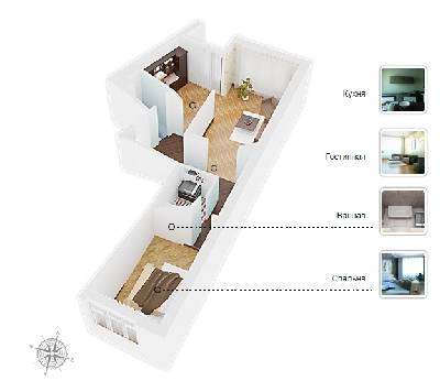 2-кімнатна 74.59 м² в ЖК Парк Стоун від 49 500 грн/м², Київ