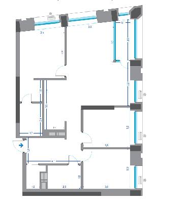3-кімнатна 97.35 м² в ЖК Славутич від 27 000 грн/м², Київ
