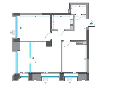 1-кімнатна 59.2 м² в ЖК Славутич від 28 050 грн/м², Київ