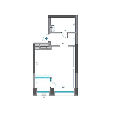 Студія 34.16 м² в ЖК Славутич від 27 800 грн/м², Київ