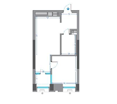1-кімнатна 39.76 м² в ЖК Славутич від 28 050 грн/м², Київ