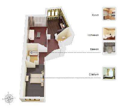 2-кімнатна 73.91 м² в ЖК Парк Стоун від 49 500 грн/м², Київ